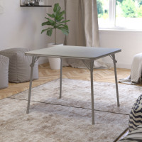 Flash Furniture JB-2-GY-GG Gray Folding Card Table - Lightweight Portable Folding Table with Collapsible Legs